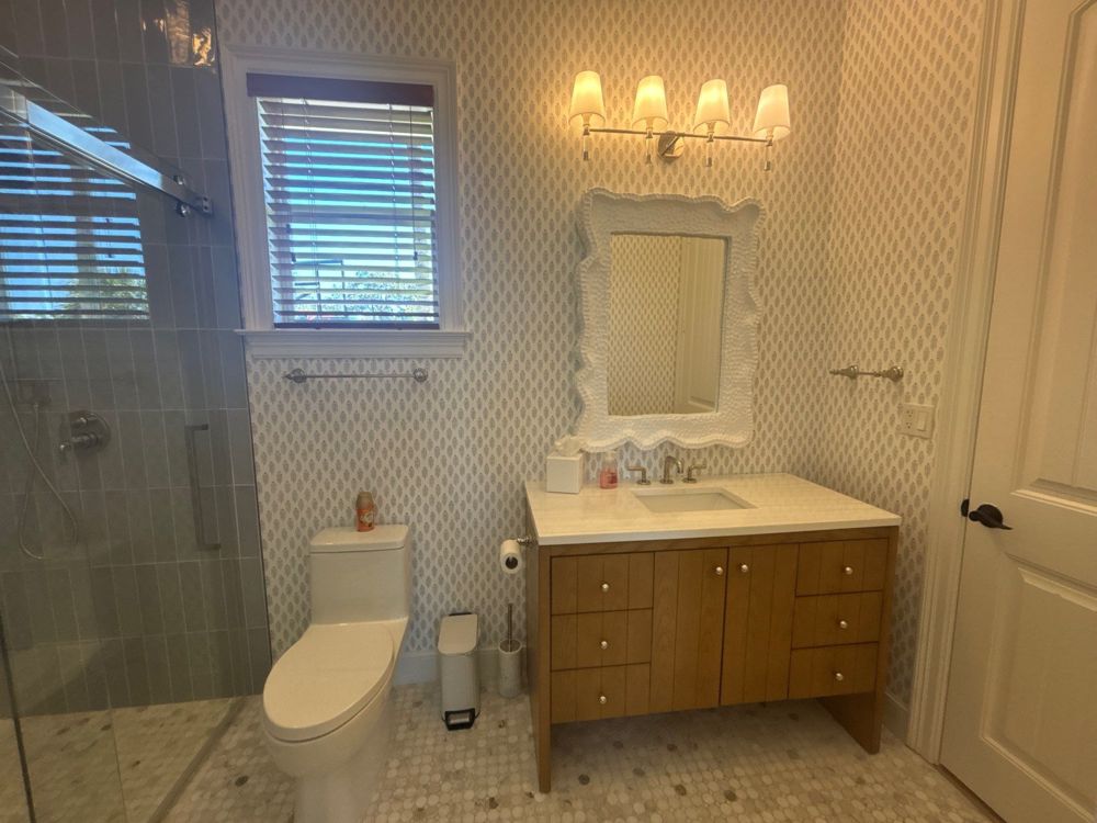 Custom vanity in a Palm Beach bathroom remodel