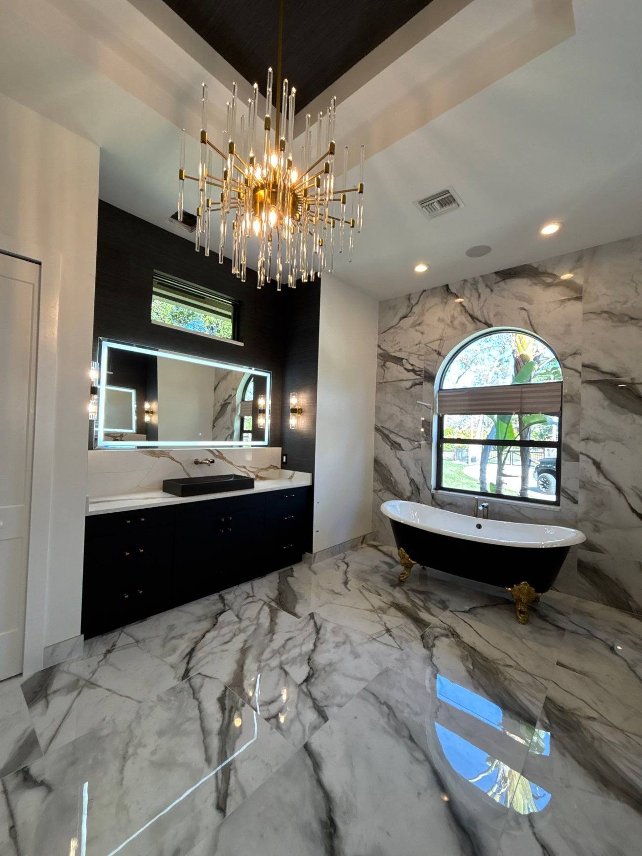 Completed luxury bathroom remodel by H&H Signature Renovations