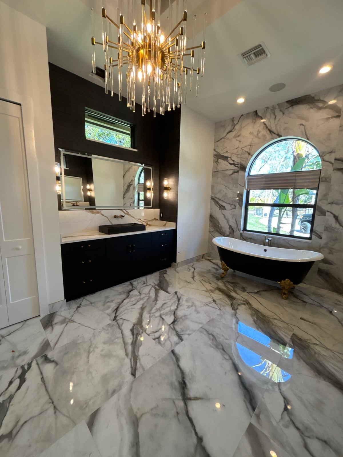 Full luxury bathroom remodel by H&H Signature Renovations in Palm Beach